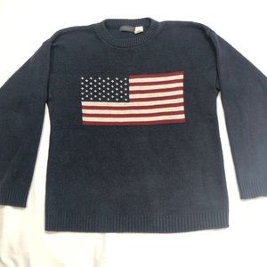 Vintage Van Heusen American Flag Sweater Small